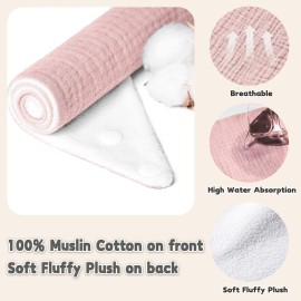 Susurration Muslin Baby Drool Bibs 6Pack Soft Triangular Adjustable Baby Bandana Bibs for Unisex Girls & Boys (Pink) Susurration Muslin Baby Drool Bibs 6Pack Soft Triangular Adjustable Baby Bandana Bibs for Unisex Girls & Boys (Pink)