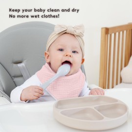 Susurration Muslin Baby Drool Bibs 6Pack Soft Triangular Adjustable Baby Bandana Bibs for Unisex Girls & Boys (Pink) Susurration Muslin Baby Drool Bibs 6Pack Soft Triangular Adjustable Baby Bandana Bibs for Unisex Girls & Boys (Pink)