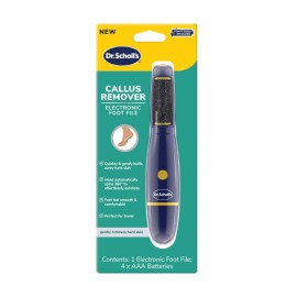 Dr. Scholl\'s Callus Remover Electronic Foot File, Electric Hard Skin Removal for Feet, Effortless Soft Smooth Skin in Minutes, Perfect for Travel, for Women & Men, AAA Batteries Included