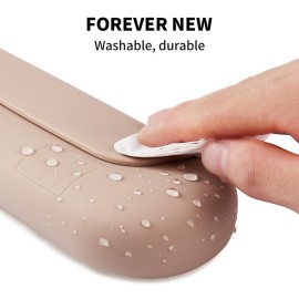 AGIKET Silicone Makeup Brush Holder Travel Cosmetic BagSoft Portable Cosmetic Face Brushes Holder with Upgrade Anti-Fall Out Magnetic Closure, Large Travel Makeup Brush Case - Walnut AGIKET Silicone Makeup Brush Holder Travel Cosmetic BagSoft Portable Cosmetic Face Brushes Holder with Upgrade Anti-Fall Out Magnetic Closure, Large Travel Makeup Brush Case - Walnut