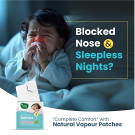 Mother Sparsh Natural Vapour Patches For Kids With Eucalyptus Oil, Peppermint Oil & Thymol Crystal (Camphor Free) | Quick Relief from Runny Nose & Nasal Congestion | Lasts Upto 8 Hrs-(Pack of 5) Mother Sparsh Natural Vapour Patches For Kids With Eucalyptus Oil, Peppermint Oil & Thymol Crystal (Camphor Free) | Quick Relief from Runny Nose & Nasal Congestion | Lasts Upto 8 Hrs-(Pack of 5)