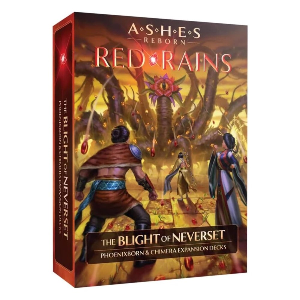 Plaid Hat Games Ashes Reborn: Red Rains The Blight of Neverset Expansion Decks - Phoenixborn & Chimera Set for 1-2 Players, Ages 14+ - Requires Corpse of Viros & Master Set Plaid Hat Games Ashes Reborn: Red Rains The Blight of Neverset Expansion Decks - Phoenixborn & Chimera Set for 1-2 Players, Ages 14+ - Requires Corpse of Viros & Master Set
