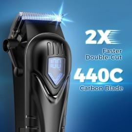 Hair Clippers for Men&Women Professional, Low Noise Cordless Hair Cutting Kit with 10 Color Combs, LED Display, Men Gifts, 5H Beard Trimmer Barber Hair Clippers Set with Scissors,Cape