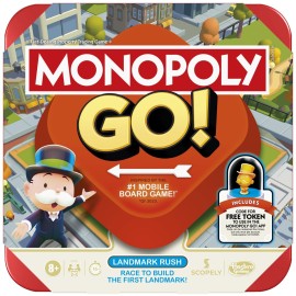 Monopoly GO! Board Game | Inspired by The Popular Mobile Board Game | Ages 8+ | 2-4 Players | 15 Mins. | Family Games | Travel Games for Kids and Adults