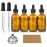 4 Pack, 2 oz Dropper Bottles with 2pcs Glass Pipettes(1ml) - Essential Oils Bottles for Health, Personal Care & Beauty - 60ml Thick Dark Amber Glass Tincture Bottles with Eye Droppers, Leakproof