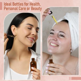 4 Pack, 2 oz Dropper Bottles with 2pcs Glass Pipettes(1ml) - Essential Oils Bottles for Health, Personal Care & Beauty - 60ml Thick Dark Amber Glass Tincture Bottles with Eye Droppers, Leakproof 4 Pack, 2 oz Dropper Bottles with 2pcs Glass Pipettes(1ml) - Essential Oils Bottles for Health, Personal Care & Beauty - 60ml Thick Dark Amber Glass Tincture Bottles with Eye Droppers, Leakproof
