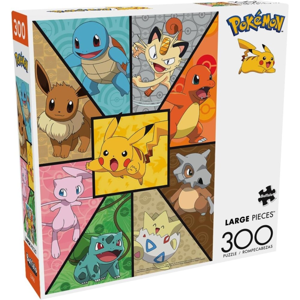 Buffalo Games - Pokemon- Kanto Companions - 300 Piece Jigsaw Puzzle for Adults -Challenging Puzzle Perfect for Game Nights - Finished Size is 21.25 x 15.00