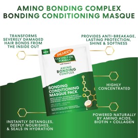 Palmer\'s Amino Bonding Complex Hair Mask, Intense Conditioning Masque Pack with Coconut Oil & Vitamin E, Heat Protectant, Anti Frizz, Adds Shine, Protects Hair Growth, All Hair Types, 2.1 oz packette Palmer\'s Amino Bonding Complex Hair Mask, Intense Conditioning Masque Pack with Coconut Oil & Vitamin E, Heat Protectant, Anti Frizz, Adds Shine, Protects Hair Growth, All Hair Types, 2.1 oz packette