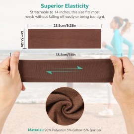 8 Pack Headbands for Women Non Slip - Stylish Sports Hair Bands for Women\'s Hair - Soft Cotton Cloth Stretchy Headbands for Women for Yoga, Outdoor Exercise Running 8 Pack Headbands for Women Non Slip - Stylish Sports Hair Bands for Women\'s Hair - Soft Cotton Cloth Stretchy Headbands for Women for Yoga, Outdoor Exercise Running