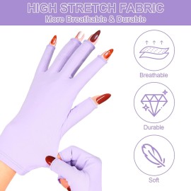 chemotex UV Nail Gloves, Professional UPF50+ Protection UV Gloves for Gel Manicures, Art Skin UV Gloves for Gel Nail Lamp chemotex UV Nail Gloves, Professional UPF50+ Protection UV Gloves for Gel Manicures, Art Skin UV Gloves for Gel Nail Lamp