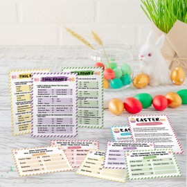 Xenseou Easter Family Feud Game,Funny Easter Party Games, Easter Trivia Game, Family Feud Quiz Holiday Games for Groups FHJ-SC03