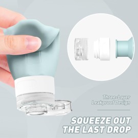 Redfly Travel Bottles for Toiletries, Tsa Approved 3oz Travel Size Containers, Leak Proof Silicone Travel Containers for Toiletries, BPA Free Refillable Travel Accessories for Shampoo Conditioner Gray Redfly Travel Bottles for Toiletries, Tsa Approved 3oz Travel Size Containers, Leak Proof Silicone Travel Containers for Toiletries, BPA Free Refillable Travel Accessories for Shampoo Conditioner Gray