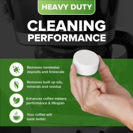 Renuv Coffee Maker Cleaner & Descaler Tablets, 12 Uses for Keurig, Ninja, Breville, Delonghi, Nespresso, Miele, Jura, Mr Coffee, Cuisinart Descaling Solution for Coffee Pot Maker & Espresso Machines Renuv Coffee Maker Cleaner & Descaler Tablets, 12 Uses for Keurig, Ninja, Breville, Delonghi, Nespresso, Miele, Jura, Mr Coffee, Cuisinart Descaling Solution for Coffee Pot Maker & Espresso Machines