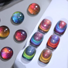 Born Pretty Cat Magnetic Gel Nail Polish 9D Chameleon Holorgraphic Cat Magnetic Eye Gel Polish Glitter Gel Polish Set 6PCS Born Pretty Cat Magnetic Gel Nail Polish 9D Chameleon Holorgraphic Cat Magnetic Eye Gel Polish Glitter Gel Polish Set 6PCS