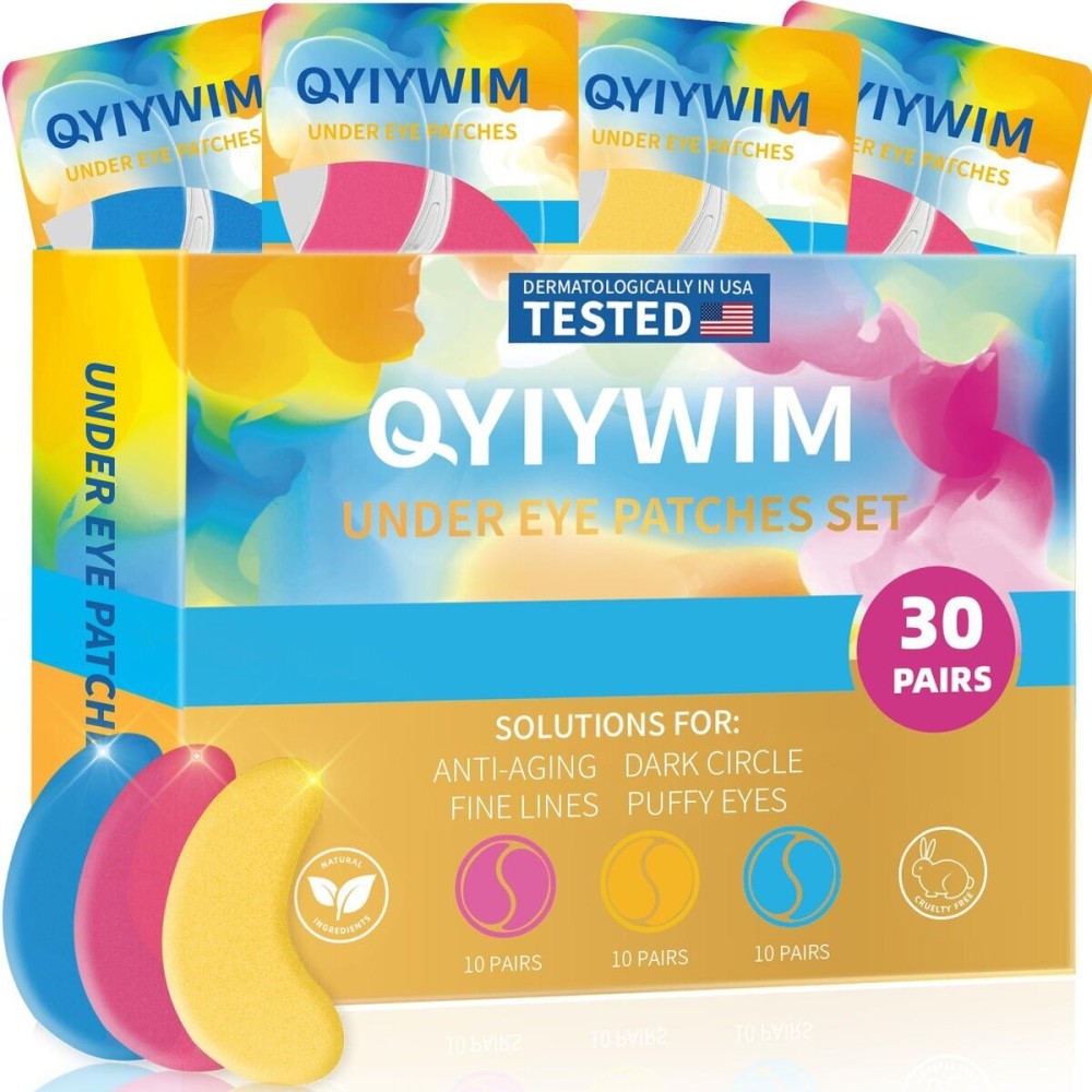Under Eye Patches For Puffy Eyes Treatment 30 Pairs, 24K Gold Eye Mask For Dark Circles And Puffiness, Hyaluronic Acid Eye Mask For Puffiness, Eye Gel Pads, Eye Bags Treatment, Eye Mask Skincare Under Eye Patches For Puffy Eyes Treatment 30 Pairs, 24K Gold Eye Mask For Dark Circles And Puffiness, Hyaluronic Acid Eye Mask For Puffiness, Eye Gel Pads, Eye Bags Treatment, Eye Mask Skincare