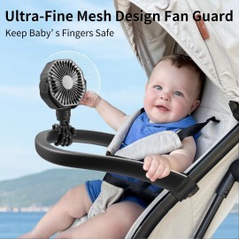 Portable Stroller Fan with Flexible Tripod, 3 Speeds Rechargeable Handheld Personal Fan, 360Rotate Battery Operated Clip On Fan for Car Seat Crib Bike Treadmill Black Portable Stroller Fan with Flexible Tripod, 3 Speeds Rechargeable Handheld Personal Fan, 360Rotate Battery Operated Clip On Fan for Car Seat Crib Bike Treadmill Black