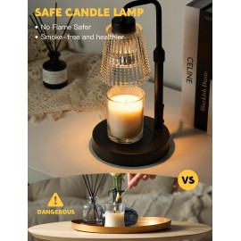 GODONLIF Candle Warmer Lamp with Timer Dimmable, Birthday Gifts for Women Mom, House Warming Gifts New Home Decor, Wax Melt Warmer for Jar Candles with 2 Bulbs GODONLIF Candle Warmer Lamp with Timer Dimmable, Birthday Gifts for Women Mom, House Warming Gifts New Home Decor, Wax Melt Warmer for Jar Candles with 2 Bulbs