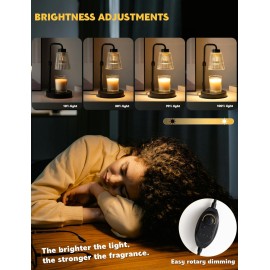 GODONLIF Candle Warmer Lamp with Timer Dimmable, Birthday Gifts for Women Mom, House Warming Gifts New Home Decor, Wax Melt Warmer for Jar Candles with 2 Bulbs GODONLIF Candle Warmer Lamp with Timer Dimmable, Birthday Gifts for Women Mom, House Warming Gifts New Home Decor, Wax Melt Warmer for Jar Candles with 2 Bulbs