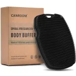 Canroom Silicone Body Scrubber - Zinc Infused-Highly Elastic Bristles Exfoliating Body Scrubber for Shower Body,Cellulite Reduction,Blood Circulation - Black