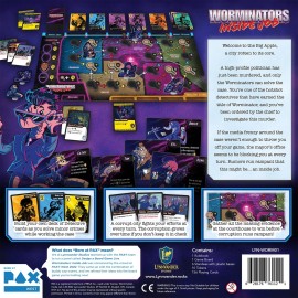 Lynnvander Studios: Worminators: Inside Job - Cooperative Board Game, Buddy Cop Worms Save a City Rotten to The Core, Ages 14+, 1-4 Players, 60 Min