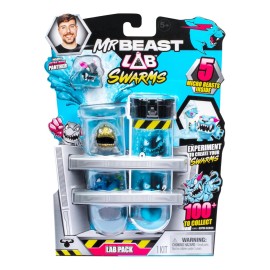 MrBeast Lab Swarms Lab Pack, Experiment by Adding Water, Shaking Test Tube & Revealing 5 PK of 1 MrBeast Collectible Characters, 100+ to Collect, Look Out for The Limited Edition Hyperchrome Panther
