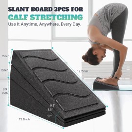 Slant Board for Calf Stretching, 5 Adjustable Angles Incline Board for Squat Wedge, 480 lbs Weight Capacity Calf Stretch Yoga Foam Wedge for Exercise, Squat, Ankle Mobility & Physical Therapy