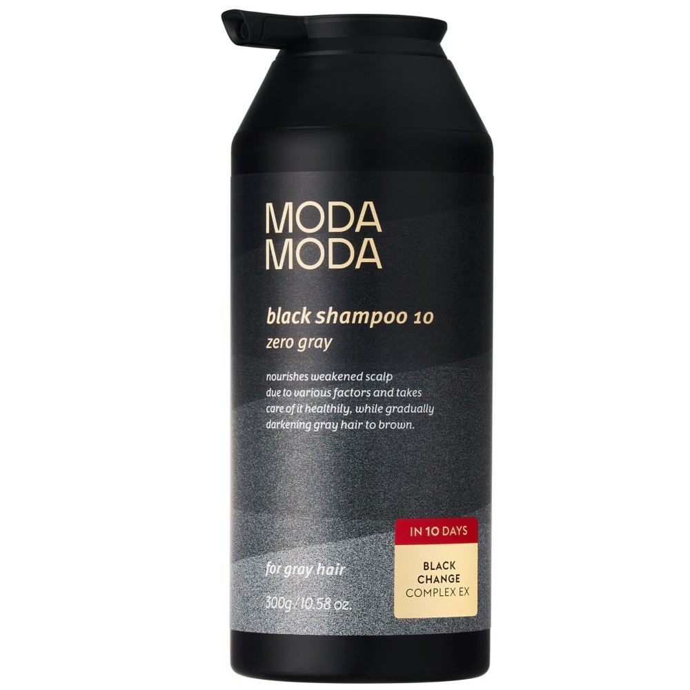 MODA MODA Zero Gray Black Hair Shampoo (10.58 Oz) | Natural Darkening Color for Hair & Scalp | Age-Defying, Volumizing Formula that Reduces Hair Breakage MODA MODA Zero Gray Black Hair Shampoo (10.58 Oz) | Natural Darkening Color for Hair & Scalp | Age-Defying, Volumizing Formula that Reduces Hair Breakage