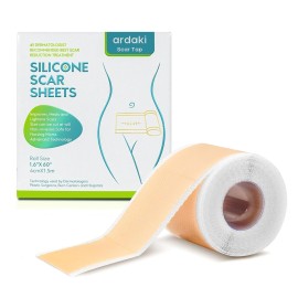 ARDAKI Scar Removal Tape Sheet Strips for C-Section, Acne Scars, Tummy Tuck, Keloid and Surgical Scars, Reusable Medical Grade Silicone Scar Tape ARDAKI Scar Removal Tape Sheet Strips for C-Section, Acne Scars, Tummy Tuck, Keloid and Surgical Scars, Reusable Medical Grade Silicone Scar Tape