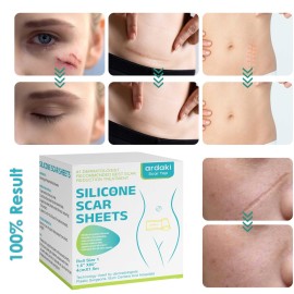 ARDAKI Scar Removal Tape Sheet Strips for C-Section, Acne Scars, Tummy Tuck, Keloid and Surgical Scars, Reusable Medical Grade Silicone Scar Tape ARDAKI Scar Removal Tape Sheet Strips for C-Section, Acne Scars, Tummy Tuck, Keloid and Surgical Scars, Reusable Medical Grade Silicone Scar Tape