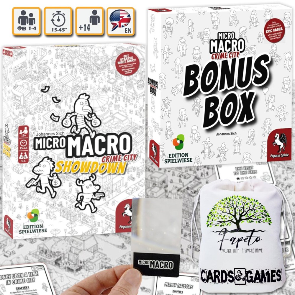 Fapeto Travel Drawstring Bag and Compatible Tokens Bundle with Crime City Showdown and Bonus Box Board Games Fapeto Travel Drawstring Bag and Compatible Tokens Bundle with Crime City Showdown and Bonus Box Board Games