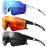 gesruny Polarized Sport Sunglasses for Men and Women, Lightweight TR90 Sun Glasses with UV Protection for Cycling Running