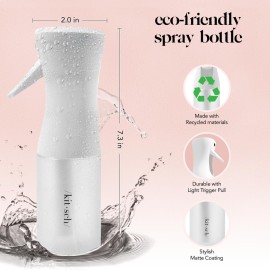Kitsch Spray Bottle for Hair - Continuous Water Mister with Ultra Fine Mist for Hairstyling, Barbers, Salons, Plants, Versatile Spray Bottles for Cleaning - Made from Recycled Plastic - White, 5 oz Kitsch Spray Bottle for Hair - Continuous Water Mister with Ultra Fine Mist for Hairstyling, Barbers, Salons, Plants, Versatile Spray Bottles for Cleaning - Made from Recycled Plastic - White, 5 oz