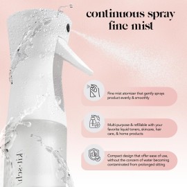 Kitsch Spray Bottle for Hair - Continuous Water Mister with Ultra Fine Mist for Hairstyling, Barbers, Salons, Plants, Versatile Spray Bottles for Cleaning - Made from Recycled Plastic - White, 5 oz Kitsch Spray Bottle for Hair - Continuous Water Mister with Ultra Fine Mist for Hairstyling, Barbers, Salons, Plants, Versatile Spray Bottles for Cleaning - Made from Recycled Plastic - White, 5 oz