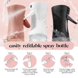 Kitsch Spray Bottle for Hair - Continuous Water Mister with Ultra Fine Mist for Hairstyling, Barbers, Salons, Plants, Versatile Spray Bottles for Cleaning - Made from Recycled Plastic - White, 5 oz Kitsch Spray Bottle for Hair - Continuous Water Mister with Ultra Fine Mist for Hairstyling, Barbers, Salons, Plants, Versatile Spray Bottles for Cleaning - Made from Recycled Plastic - White, 5 oz