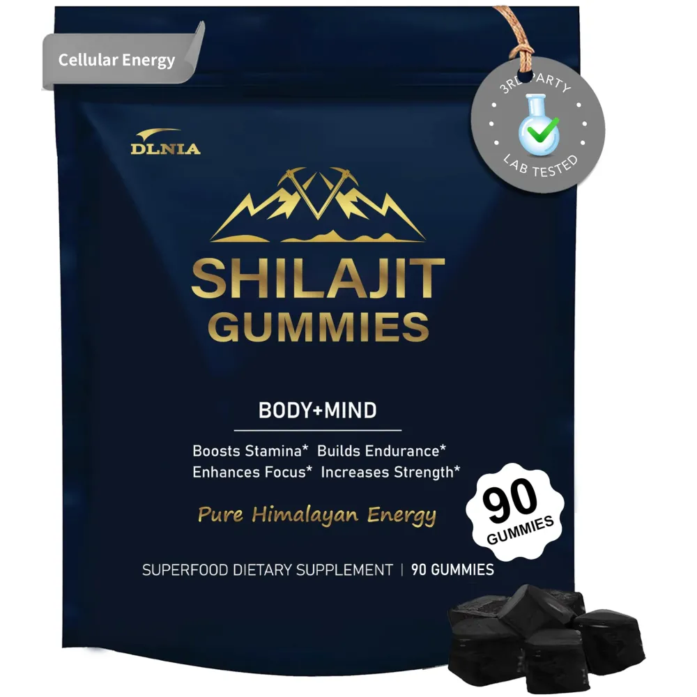 DLNIA Shilajit Gummies with Ashwagandha, Turmeric - Organic, Zero Sugar & Vegan-Friendly Himalayan Shilajit for Men & Women - Energy, Calm Cosrtisol, Sleep, Immune Support & Overall Health DLNIA Shilajit Gummies with Ashwagandha, Turmeric - Organic, Zero Sugar & Vegan-Friendly Himalayan Shilajit for Men & Women - Energy, Calm Cosrtisol, Sleep, Immune Support & Overall Health