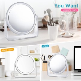 15X Vanity Mirror Makeup Mirror,1X/15X Magnification Double Sided Magnifying Mirror,360 Degree Swivel Desk Mirror,Portable Table Counter top Mirror for Bathroom Shaving Mirror,Gift for Women 15X Vanity Mirror Makeup Mirror,1X/15X Magnification Double Sided Magnifying Mirror,360 Degree Swivel Desk Mirror,Portable Table Counter top Mirror for Bathroom Shaving Mirror,Gift for Women