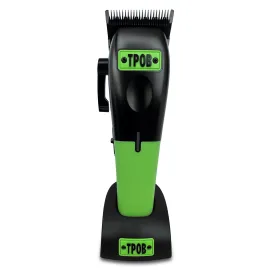 TPOB Play Barber Hair Clippers for Men 7500 RPM with Rubber Green/Black/Pink Grips (Black)