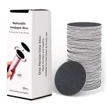 60pcs Replaceable Sandpaper Refill Discs for Electric Foot File Callus Remover Hard Dry Dead Skin Removal (Fine 180 Grit)