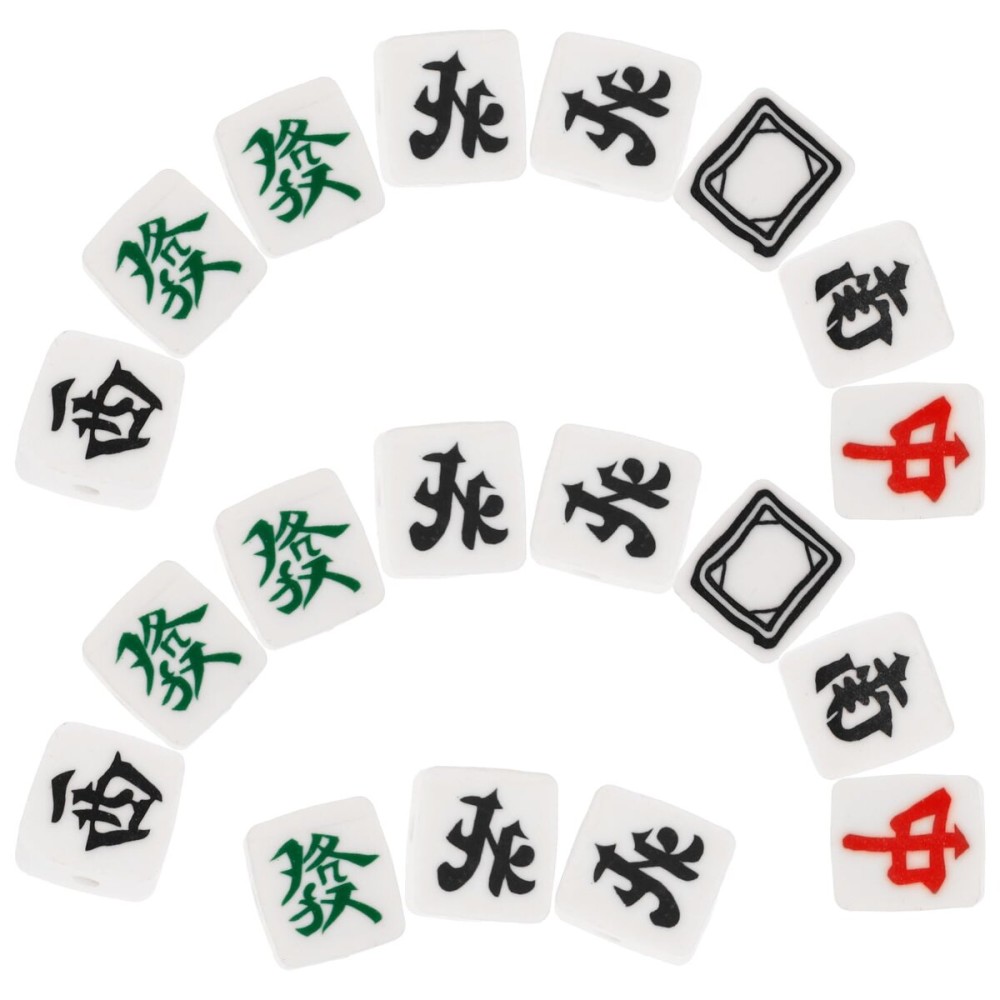 100pcs Mahjong Tile Beads, Polymer Clay Beads with Holes, Loose Chinese Character Spacer Charms for DIY Jewelry Making Bracelets Necklace Earring Supplies 100pcs Mahjong Tile Beads, Polymer Clay Beads with Holes, Loose Chinese Character Spacer Charms for DIY Jewelry Making Bracelets Necklace Earring Supplies