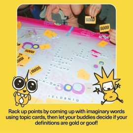 Blabbi, The Game of Made-Up Words. Viral Funny Party Word Board Game for Adults, Teens, and Kids 14+. Easy to Learn (Base Edition)