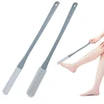 OWIIZI Toe Cleaning Brush 15.7 Foot Scrubber in Shower with Long Handle Silicone Gap Brush Between Toes Cleaner Soft Feet Care Scrub for Seniors,Elderly, Men and Women- 2Pack
