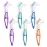 6 Pcs Denture Brush Set for False Teeth, Denture Toothbrushes with Double Sided Design, Denture Cleaning Brush with Multi-Layered Soft Bristles and Rubber Anti-Slip Handle, 4 Colors