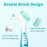 6 Pcs Denture Brush Set for False Teeth, Denture Toothbrushes with Double Sided Design, Denture Cleaning Brush with Multi-Layered Soft Bristles and Rubber Anti-Slip Handle, 4 Colors
