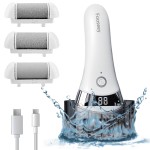 Electric Foot Callues Remover - FSA&HSA Eligible, Portable Electric Foot Files with 3 Heads, Rechargeable Feet File for Foot Care, Waterproof Deadskin Remover, Pedicure Tool for Dry and Crack Feet