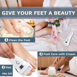 Electric Foot Callues Remover - FSA&HSA Eligible, Portable Electric Foot Files with 3 Heads, Rechargeable Feet File for Foot Care, Waterproof Deadskin Remover, Pedicure Tool for Dry and Crack Feet Electric Foot Callues Remover - FSA&HSA Eligible, Portable Electric Foot Files with 3 Heads, Rechargeable Feet File for Foot Care, Waterproof Deadskin Remover, Pedicure Tool for Dry and Crack Feet