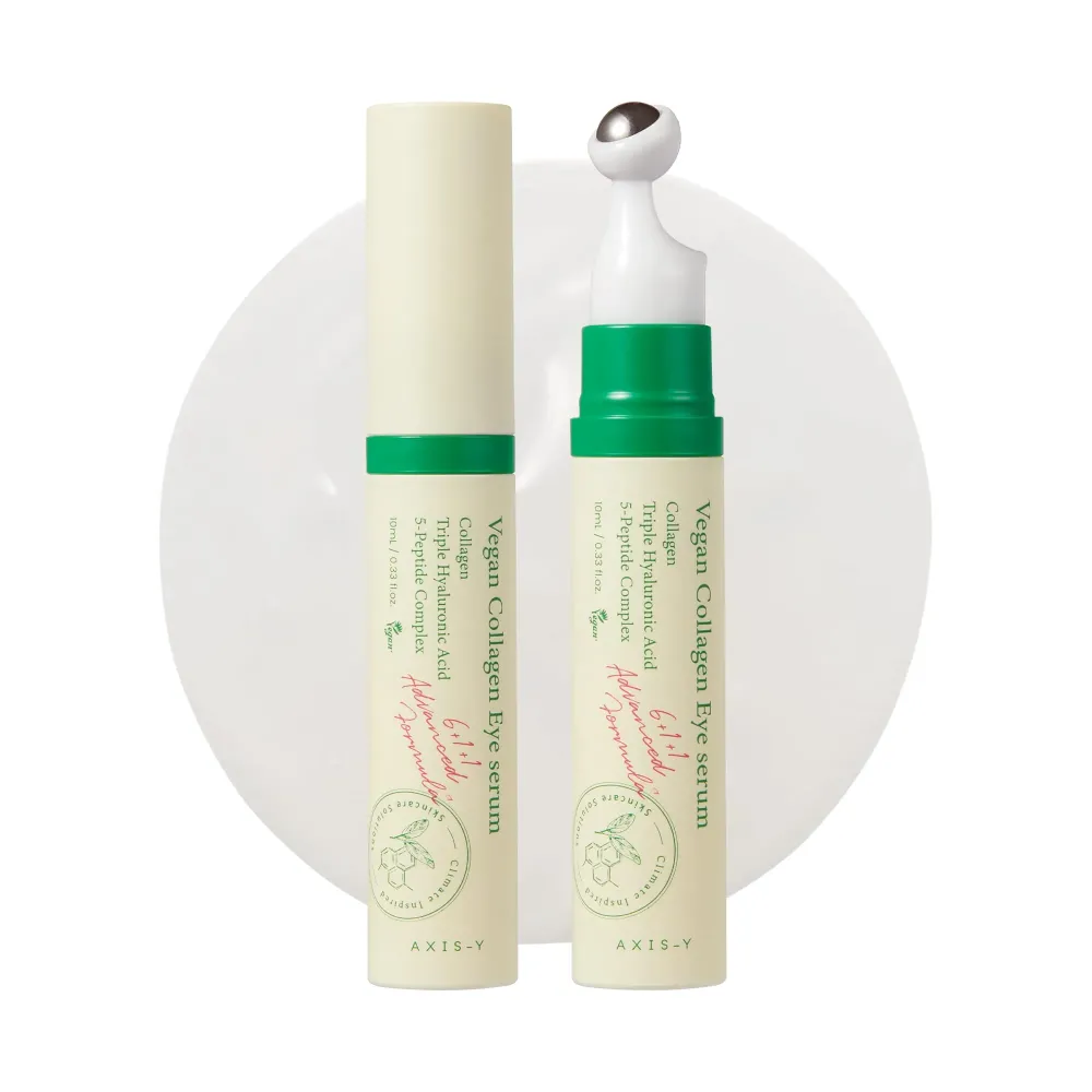 AXIS-Y Vegan Collagen Eye Serum - K Beauty Triple Hyaluronic Acid & Peptide Collagen Serum Improve Skin Elasticity, Reduce Fine Lines & Dark Circles - Vegan Korean Skin Care Eye Cream - 0.33 fl. oz. AXIS-Y Vegan Collagen Eye Serum - K Beauty Triple Hyaluronic Acid & Peptide Collagen Serum Improve Skin Elasticity, Reduce Fine Lines & Dark Circles - Vegan Korean Skin Care Eye Cream - 0.33 fl. oz.