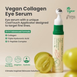 AXIS-Y Vegan Collagen Eye Serum - K Beauty Triple Hyaluronic Acid & Peptide Collagen Serum Improve Skin Elasticity, Reduce Fine Lines & Dark Circles - Vegan Korean Skin Care Eye Cream - 0.33 fl. oz. AXIS-Y Vegan Collagen Eye Serum - K Beauty Triple Hyaluronic Acid & Peptide Collagen Serum Improve Skin Elasticity, Reduce Fine Lines & Dark Circles - Vegan Korean Skin Care Eye Cream - 0.33 fl. oz.