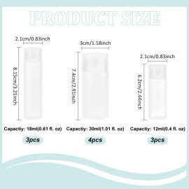 BENECREAT 10Pcs 12ml/18ml/30ml Travel Bottles Plastic Toiletry Bottles Flip Cap Squeeze Sample Bottle Containers for Makeup Lotion Emulsion Foundation Shampoo Packing BENECREAT 10Pcs 12ml/18ml/30ml Travel Bottles Plastic Toiletry Bottles Flip Cap Squeeze Sample Bottle Containers for Makeup Lotion Emulsion Foundation Shampoo Packing