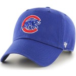47 Brand MLB Team Color Home Primary Logo Clean Up Adjustable Baseball Cap Hat, Adult One Size Fits All - Chicago Cubs Blue