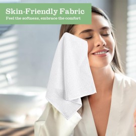 UNIMADE Washcloths Bulk - 100 Pack - Face Towel (12 x 12), Highly Soft Wash Cloth and Hand Towels, Fast Drying Multi-Purpose Microfiber Cleansing Cloths for Bathroom, Hotel, Spa, and Salon - White UNIMADE Washcloths Bulk - 100 Pack - Face Towel (12 x 12), Highly Soft Wash Cloth and Hand Towels, Fast Drying Multi-Purpose Microfiber Cleansing Cloths for Bathroom, Hotel, Spa, and Salon - White
